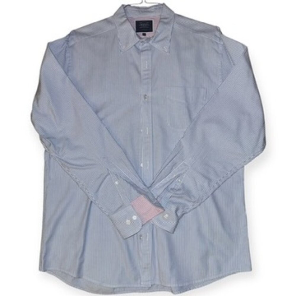 Men's Blue Striped Oxford Button Down